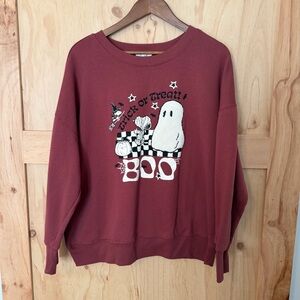 Maurice’s Women's Snoopy Halloween Graphic Sweater - Maroon Size XL
